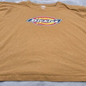 DICKIES MEN'S BIG SHORT SLEEVE LOGO GRAPHIC T-SHIRT BROWN DUCK SIZE 3X TALL
